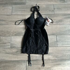 Dream girl velvet and lace teddy